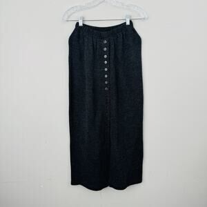 K Studio Vintage MIDI Skirt Wool Button Front Size Small